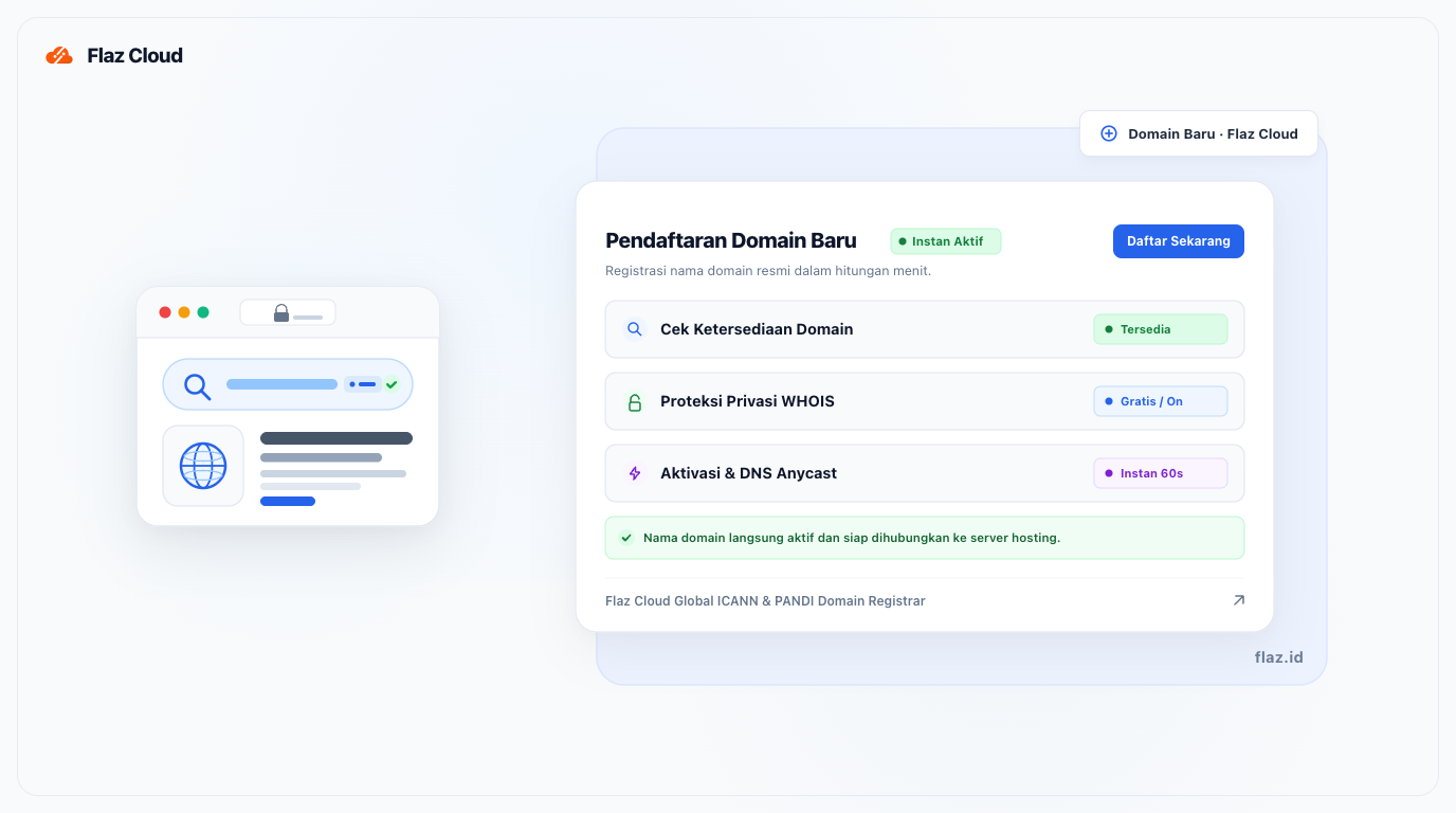 Cara Daftarkan Domain Baru di Flaz Cloud