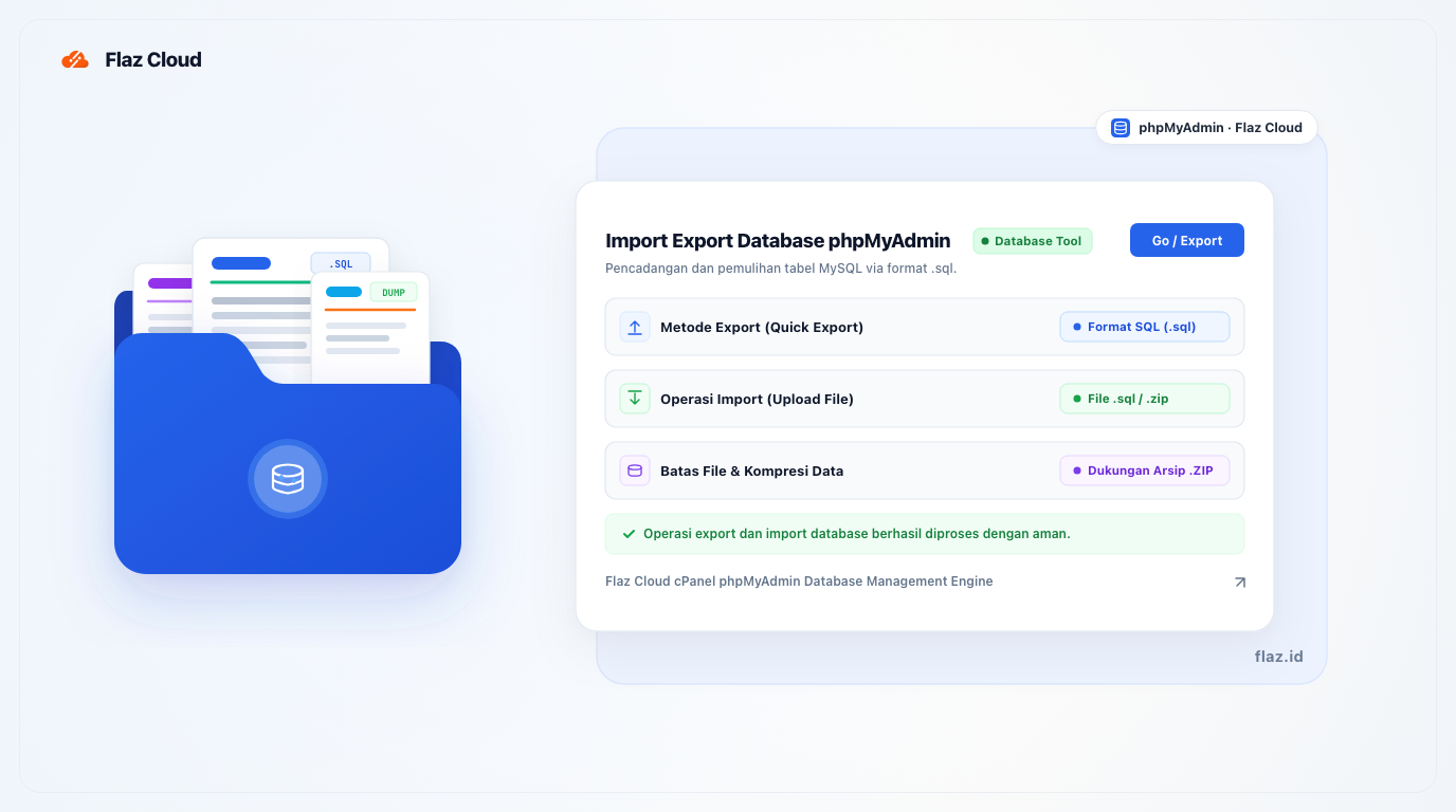 Cara Import Export Database phpMyAdmin